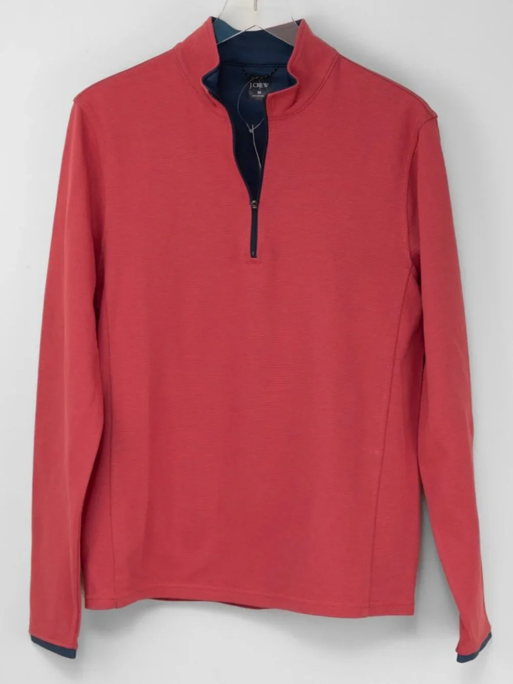 J. Crew Performance Half Zip Pullover Coolmax Technology Red Size Medium New
